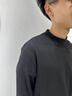 羅蒙（ROMON）半高領(lǐng)德絨秋冬保暖長(cháng)袖男時(shí)尚休閑百搭T恤840黑色180 曬單實(shí)拍圖