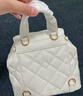 CHARLES&KEITH菱格大容量柔軟多用背包書包雙肩包包女包生日禮物CK2-60151400 Cream奶白色 S 曬單實(shí)拍圖