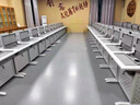 信京翻轉電腦桌多媒體鋼制電腦桌機房培訓桌隱藏式電腦桌 T1B單人款 曬單實(shí)拍圖