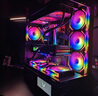 瓦爾基里（VALKYRIE）VK03 BLACK 黑色 ATX 游戲電腦臺(tái)式機(jī)箱 支持360水冷 6.2吋觸摸屏 270°海景房 曬單實(shí)拍圖