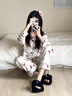波點(diǎn)kitty真絲睡衣女長(cháng)袖夏季薄款高級感桑蠶絲家居服禮盒送女友 波點(diǎn)kitty【長(cháng)袖+長(cháng)褲】 M 建議【80-100斤】 曬單實(shí)拍圖