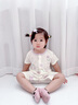 顆粒熊（KELIXIONG）嬰兒短袖連體衣寶寶莫代爾夏裝嬰幼兒薄款睡衣哈衣新生兒衣服夏季 丁香紫 90cm 曬單實(shí)拍圖
