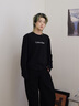 Calvin KleinJeans【七夕禮盒】25秋季男士休閑ck印花打底衫長袖T恤4RD867G UB1-太空黑 S 曬單實拍圖