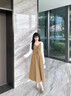 JIOESC背心吊帶連衣裙女夏季獨(dú)特兩件套裝2025新款法式顯瘦氣質(zhì)a字裙子 棕色吊帶裙+白色開衫【兩件套裝】 S 曬單實(shí)拍圖