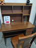 立太（LEADTEK）實(shí)木書桌學(xué)習(xí)桌電腦桌書柜書架一體家用小戶型轉(zhuǎn)角桌學(xué)生寫字桌子 【新品沖量】120cm深胡桃色 曬單實(shí)拍圖