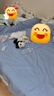 無(wú)印良品卡通全棉床上四件套純棉100%兒童床單被套床笠款裸睡宿舍三件套 寶寶小狗【全棉面料 精美毛巾繡】 1.8m四件套 床單款 -被套200*230cm 曬單實(shí)拍圖