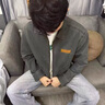 OLJ輕奢高檔品牌2025春秋新款休閑翻領(lǐng)夾克外套男男士工裝上衣 深灰色 2XL 合適體重150-170斤 曬單實(shí)拍圖