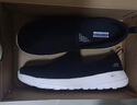斯凱奇（Skechers）女鞋秋冬透氣軟底健步鞋緩震一腳蹬休閑鞋媽媽鞋 15637-黑色/白色/BKW -女款 36.5 曬單實拍圖