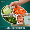 HUYO316L不銹鋼分格備菜盤(pán)廚房蔥花姜蒜配料分隔盤(pán)子加深火鍋配菜托盤(pán) 升級316L全鋼一體四分盤(pán)【加深加厚】 曬單實(shí)拍圖