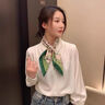 DHKZSTE絲巾女桑蠶絲真絲70方巾圍巾母親節(jié)送女友老婆媽媽長輩生日禮物 茉莉蝴蝶 高級感輕奢&百搭實用 曬單實拍圖