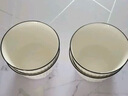 山田豎紋系列家用顏值陶瓷餐具米飯碗菜盤陶瓷餐具套裝 4只4.5英寸美式豎紋碗 曬單實拍圖