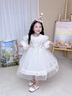 G.DUCKKIDS小黃鴨公主裙女童連衣裙春秋輕奢高端禮服裙兒童蓬蓬裙生日網(wǎng)紗裙 米色 100 尺碼2~3歲【 90-100cm】 曬單實(shí)拍圖