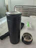 JRINKTEEA高檔茶水分離保溫杯男車(chē)載燜泡茶杯悶杯316無(wú)縫內膽全鋼茶倉辦公 tsuruoka全鋼黑色 500ml 曬單實(shí)拍圖