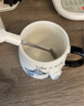 品喻（PINYU）杯子馬克杯咖啡杯陶瓷杯高顏值水杯家用大容量帶蓋勺沖泡杯小藍(lán)貓 曬單實(shí)拍圖