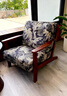 復古酒店民宿咖啡廳沙發(fā)卡座奶茶店實(shí)木桌椅組合洽談接待休閑商用 寬扶手-單人位-馬尾厥 曬單實(shí)拍圖
