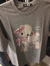森馬（Semir）代露娃|短袖t恤女中長(zhǎng)款印花上衣25夏寬松純棉套頭衫109325100032 曬單實(shí)拍圖