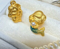 周大生腕美海洋系列黃金珍珠轉(zhuǎn)運(yùn)珠熒光琺瑯美人魚尾情人節(jié)禮物送女友 美人魚轉(zhuǎn)運(yùn)珠(不配皮繩和熒光燈)1.1g 曬單實(shí)拍圖