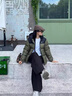 鴨鴨（YAYA）情侶款羽絨服短款冬季時尚拼色加厚防風面包服休閑百搭保暖外套男 深橄欖綠色 L 曬單實拍圖