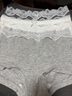 內小伴3條平角內褲女士純棉夏季安全褲防走光10A抑菌二合一中腰四角內褲 曬單實(shí)拍圖