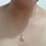 浙飾界老鳳凰金店女士紫金項(xiàng)鏈閃亮洋氣鍍18k玫瑰金彩金項(xiàng)鏈吊墜簡(jiǎn)約 靈動(dòng)花朵項(xiàng)鏈40+5CM延長(zhǎng) 曬單實(shí)拍圖