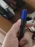 得力（deli）粗頭油性記號筆大頭筆  物流家庭快遞簽字辦公馬克筆墨量升級30%學(xué)生文具 10支/盒 P06881 藍色 曬單實(shí)拍圖