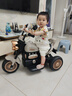 哈哈怪兒童電動(dòng)摩托車(chē)兒童摩托車(chē)3-6歲兒童電動(dòng)車(chē)玩具車(chē)可坐人兒童車(chē) 頂配白|6V10電瓶+雙驅+遙控 曬單實(shí)拍圖