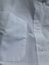 湯姆 布朗（THOM BROWNE）男士白色棉質(zhì)紅藍(lán)織帶圓領(lǐng)長(zhǎng)袖襯衫 MWL393O 00572 100 3 曬單實(shí)拍圖