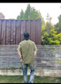 名創(chuàng)優(yōu)品（MINISO）男士襯衫夏季冰絲涼感簡約短袖t恤青少年痞帥抗皺襯衣 棕櫚綠 XL 曬單實(shí)拍圖