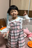 戴維貝拉（DAVE＆BELLA）秋裝新款純棉兒童連衣裙女童格子裙學(xué)院風(fēng)女寶寶裙子小童公主裙 粉灰格【現貨】 120 cm（建議身高110-120cm） 曬單實(shí)拍圖