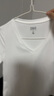 森馬（Semir）短袖t恤女涼感抗菌正肩修身2025夏顯瘦V領(lǐng)白色打底衫109325100002 曬單實(shí)拍圖