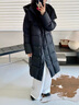 美力城長(cháng)款羽絨服女裝新款90%鵝絨過(guò)膝外套時(shí)尚連帽城市戶(hù)外休閑運動(dòng)風(fēng) 黑色 M 曬單實(shí)拍圖