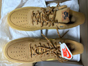 耐克空軍一號(hào)男子輕便運(yùn)動(dòng)鞋冬季板鞋NIKE AIR FORCE 1 CJ9179 200亞麻/麥黃/橡皮淺褐/黑 44.5 曬單實(shí)拍圖