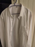 羅蒙（ROMON）白色職業(yè)正裝襯衫男長(cháng)袖特大碼加肥加大300斤大肚子超大號襯衣 8500白色平面 47/8XL 曬單實(shí)拍圖