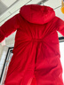 保姆鵝 寶寶羽絨連體服嬰兒羽絨服冬裝連身服抱服外出服睡袋 中國紅 90cm 曬單實(shí)拍圖