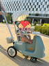 bebehaha搖搖樂嬰兒推車搖一搖遛娃哄娃神器二合一兒童手推車莫奈綠-帶篷 曬單實拍圖