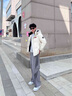 鴨鴨（YAYA）時空道宇系列羽絨服男女同款冬季新款防風保暖短款外套情侶 月光白色 M 【推薦110-130斤】 曬單實拍圖