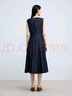 水云間·SHUI YUN JIAN女裝 圓領(lǐng)通勤簡約設(shè)計感純棉背心牛仔裙連衣裙2025夏新款 牛仔藍 M 曬單實拍圖