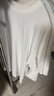 editionT恤女2024冬季新款設(shè)計感小眾仙鶴刺繡純棉正肩短袖上衣 漂白色 XS 155 曬單實拍圖