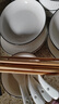 肅匠陶瓷餐具簡(jiǎn)約盤子碗套裝純白釉下彩餐具套裝釉下彩碗碟套裝微波爐 山田16件套(4碗4盤4勺4筷) 16頭 曬單實(shí)拍圖