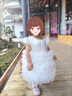 G.DUCKKIDS小黃鴨周歲禮服女寶寶連衣裙抓周嬰兒裙子兒童公主裙女孩生日禮物 蛋糕裙加頭紗 80 尺碼6-12月【75-85cm】 曬單實(shí)拍圖
