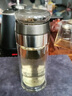 茶云藝云高硼硅雙層玻璃杯茶水分離杯耐高溫水杯男士專(zhuān)用泡茶杯玻璃保溫杯 典雅藍(lán)(雙層防燙) 350ml 曬單實(shí)拍圖