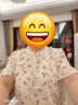 梵闋雪紡衫女短袖夏季新款時(shí)尚印花小衫百搭女裝氣質(zhì)碎花減齡洋氣上衣 黃花 2XL -建議125-135斤 曬單實(shí)拍圖
