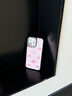 FUNNY RICH櫻桃蝴蝶結適用iPhone16ProMax手機殼蘋果15puls新款磁吸保護套14女款防摔高級感ins可愛 黑框（磁吸款）+夢幻粉晶手機鏈H11 iPhone 15 Pro Max 曬單實拍圖