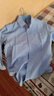 花花公子（PLAYBOY）品牌男裝白襯衫男士長(cháng)袖春夏秋商務(wù)職業(yè)短袖休閑婚慶白襯衣正裝藍 【長(cháng)袖】藍色平紋（福利款-元） XL 40 曬單實(shí)拍圖