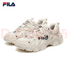 FILA 斐樂(lè)貓爪鞋4代女鞋老爹鞋情侶運(yùn)動(dòng)鞋復(fù)古時(shí)尚休閑鞋網(wǎng)面透氣 【女款】古白色/白天鵝-AW 38 曬單實(shí)拍圖