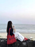 艾珠兒（Aizhuer）休閑褲女裝2025秋季學(xué)院小香風(fēng)針織開(kāi)衫褲子女韓系穿搭一整套裝 藍(lán)色假兩件上衣+褲子 M 曬單實(shí)拍圖