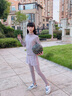 奇動(dòng)【輕氧衣】女童夏季高彈運動(dòng)訓練外套春秋套裝瑜伽服 淡紫色 150 曬單實(shí)拍圖