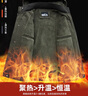 JEEP SPIRIT吉普棉服男冬季加絨加厚寬松男士中老年冬裝厚外套防寒棉襖夾克 軍綠色 2XL 【155-170斤】 曬單實(shí)拍圖