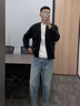 WASSUP HERMU官方外套男女春秋季大碼華夫格衛(wèi)衣男日系慵懶松弛風(fēng)針織開衫夾克 灰色 XL （推薦130-150斤） 曬單實(shí)拍圖