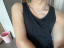 中國黃金小方糖天然淡水珍珠項鏈女碎銀子套鏈七夕情人節禮物送女友生日 小方糖碎銀珍珠項鏈-托帕石 曬單實(shí)拍圖